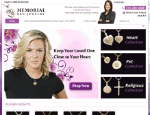 Tablet Screenshot of memorialurnjewelry.com